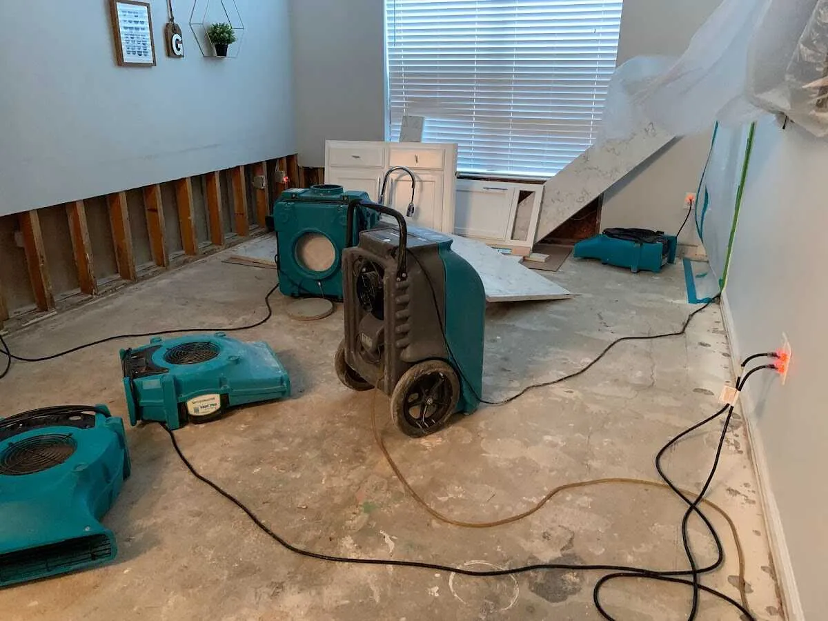 Dehumidifier in flood-cut room for Water Extraction & Removal in Waynesville